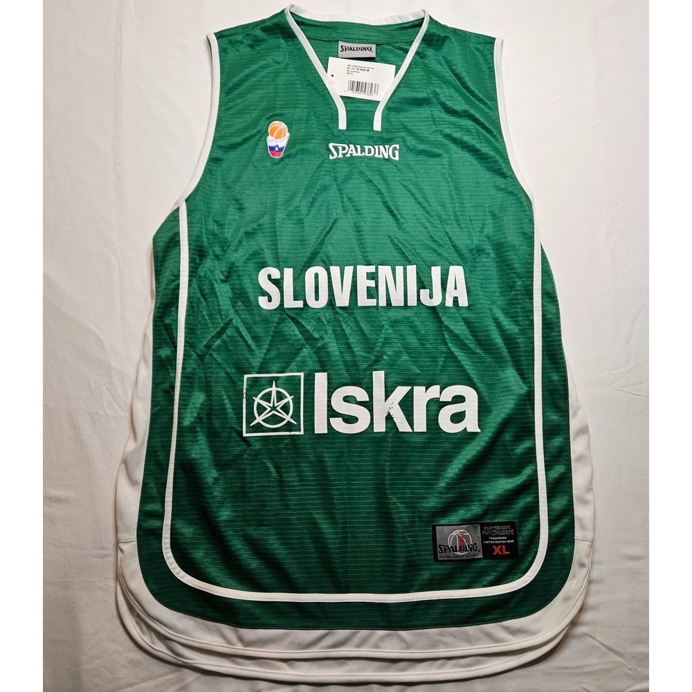Spalding Slovenia National Team Challenge Tank Top Men's Jersey XL Green NWT